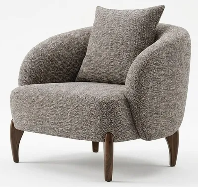 Produktbild von Sessel Moderner Stil Grau  Bequem Stilvoll Minimalistisch