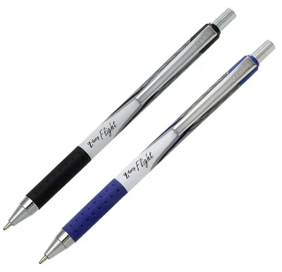 Produktbild von Zebra Z-Grip Flight Druckkugelschreiber 20 Stück, blau und schwarz