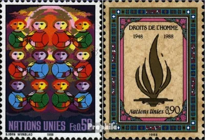 Produktbild von Briefmarken UNO - Genf 1988 Mi 164,171 (kompl.Ausg.) postfrisch Freimarken