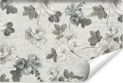 Produktbild von Muralo Vlies Fototapete BLUMEN Blätter Natur Vintage Stil Br. 315cm x Hö. 210cm