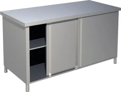 Produktbild von KBS Arbeitsschrank Ohne Aufkantung B 120 cm X T 70 cm x 85 cm mit Schiebetüren
