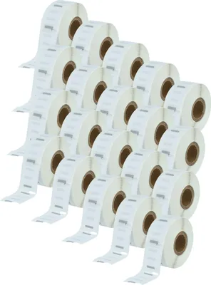 Produktbild von vhbw 20x Rolle 750 Etiketten kompatibel mit Dymo LabelWriter 330 Turbo, 400 Turbo, 400 Twin, 310, 400, 320, 330 Series, 330 Drucker - 25mm x 25mm Weiß