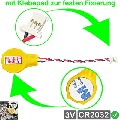 Produktbild von RTC CR2032 CMOS Batterie Stecker kabel kompatibel mit Lenovo P/N: 23.22042.001