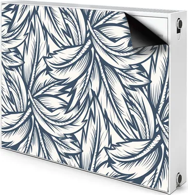 Produktbild von Magnet Radiator Magnet Mat Heizkörperverkleidung Heizkörper-Abdeckung Heizung 110x60 cm  - Blätter, gezeichnet