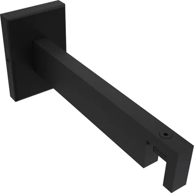 Produktbild von Interdeco Träger mit Abstand 13,5 cm / Wandhalterung für Gardinenstangen 14 x 35 mm, 1-läufig Schwarz, Typ Smartline