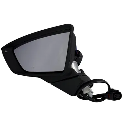 Immagine prodotto di BILMAX Specchietto retrovisore esterno sinistro di ricambio per Seat Leon 5F 2012-2020: regolabile elettricamente, riscaldato, ripiegabile elettricamente, con indicatore di direzione, preverniciato, 8 cavi