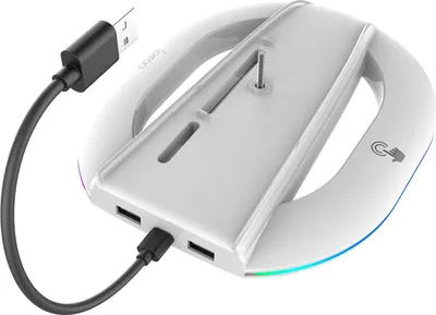 Image de iPega P5S035SA Support vertical avec RGB pour PS5 Slim/PS5 Pro Blanc