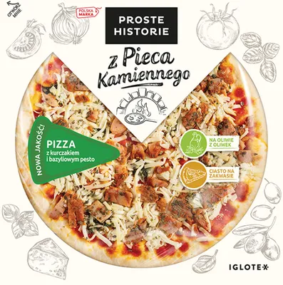 Obrázek produktu pro Pizza s kuřecím masem a pestem 390 g