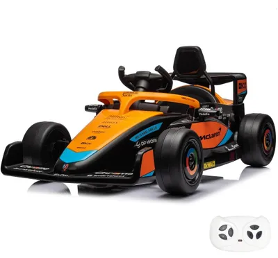 Produktbild von McLaren Formel 1 Kinder Elektroauto 12V (1–5 Jahre) – Offiziell Lizenziert F1 Design, mit 2.4G Fernbedienung, Bluetooth MP3 & EVA-Reifen – Kinder Elektroauto – Orange