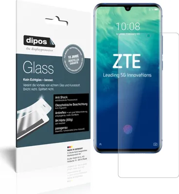 Produktbild von 2x Schutzfolie für ZTE Axon 10s Pro matt - Anti-Shock 9H Folie dipos Glass Kunststoffglas