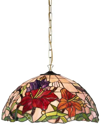 Immagine prodotto di Casa Padrino Lampada a sospensione Tiffany Multicolore Ø 50 x H. 85 cm - Lampada a sospensione Tiffany Art Deco - Lampada a sospensione per soggiorno - Lampada a sospensione decorativa - Luci Tiffany - Luci Art Deco