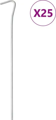 Produktbild von Zeltheringe 25 Stk. 23 cm Ø4 mm Verzinkter Stahl