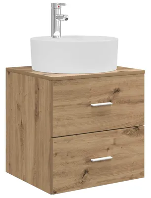 Image de vidaXL Meuble-lavabo mural en chêne Artisan 49,5 x 44,5 x 65 cm