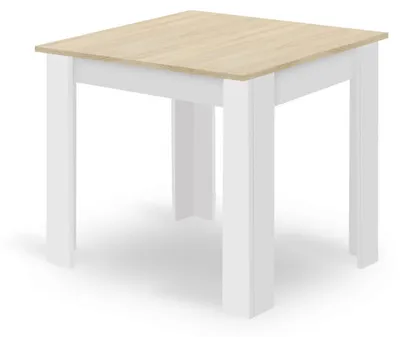 Immagine prodotto di Tavolo da pranzo quadrato Oskar in rovere sonoma e bianco
