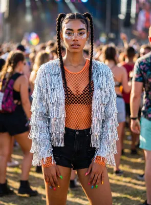 Produktbild von Festival Jasje Bling Tinsel Silber L-XL