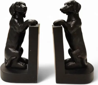 Produktbild von Buchstütze Dackel Hunde Buchständer in Schwarz im 2er-Set