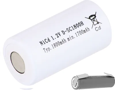 Produktbild von Mexcel Akku Sub-C 1,2V / 1800mAh NS1800SCH Hochtemperatur Lötfahne U