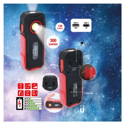 Immagine prodotto di KS Tools 150.4505 Workshop inspection lamp rechargeable 3 W 300 lm