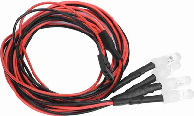 Imagen del producto de 4 unidades de faros LED de 5 mm, accesorios para coches de carreras de modelismo, vehículos y coches de deriva (luz blanca)