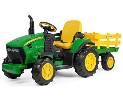 Produktbild von Peg Perego John Deere Ground Force RC Traktor mit Anhänger und Fernbedienung 12V für Kinder ab 1+
