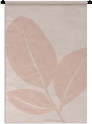 Produktbild von MuchoWow® Wandteppich Wandbehang Sommer - Blätter - Rosa 120x180 cm Tapisserie Dekoration Wandtuch - Schlafzimmer - Dekorationen für das Haus
