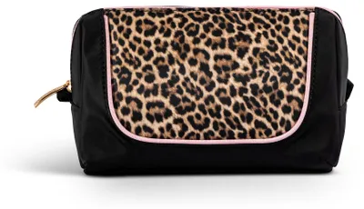 Produktbild von BRACCIALINI Milly Make-up-Tasche aus Nylon Rosa Leopardenmuster mit Reißverschluss