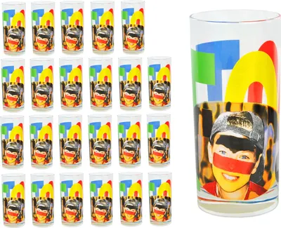 Zdjęcie produktu dla zestaw 24 szklanek do wody Face Tatoo