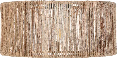 Produktbild von BELIANI Deckenleuchte Naturfarben Jute- u. Papierschnur ⌀ 50 cm Rund Trommelform 1-Flammig Boho-Stil Wohnzimmer Flur Esszimmer Schlafzimmer Beleuchtung