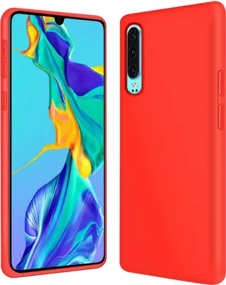 Immagine prodotto di Custodia Huawei P30 telefono cellulare copertura protettiva silicone gel custodia del telefono cellulare, rosso
