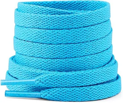 Immagine prodotto di Kicks Don, lacci piatti, lunghezza 180 cm, colore ciano, spessore 8 mm