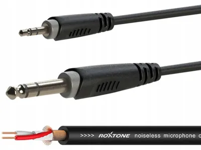 Productafbeelding van Audio kabel, 3.5mm stereo jack / 6.3mm stereo jack, 3 meter, Roxtone SACC280L3