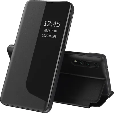 Immagine prodotto di Custodia per Huawei P20 Pro, Smart View Window Flip Stand Custodia protettiva in Finto cuoio per Huawei P20 Pro nero
