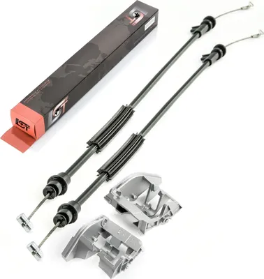 Produktbild von 2x Bowdenzug + Lagerbügel Set Türgriff außen links rechts für VW Passat B6 B7