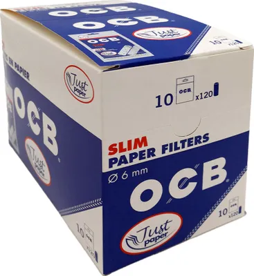 Produktbild von OCB Just Paper Slim Drehfilter, Ø 6 mm, 1 Karton mit 10x 120 Stück