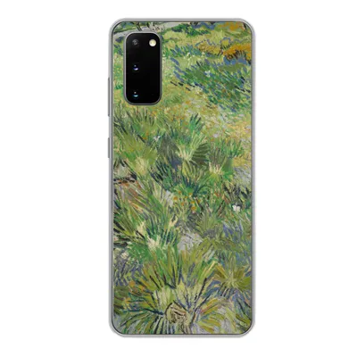 Produktbild von MuchoWow® Handyhülle Schutzhülle Hülle für Samsung Galaxy S20 Grasige Wiese mit Blumen und Schmetterlingen - Vincent van Gogh Silikon Softcase Handy Hülle - Bild