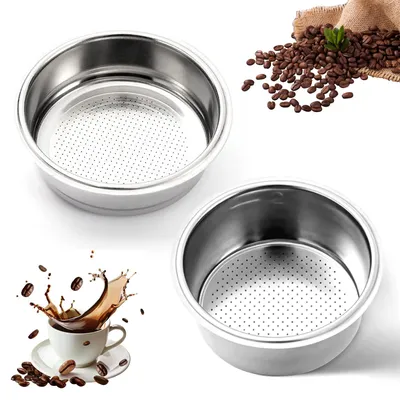 Kaffeesieb Edelstahl 51 mm, 2 Stück, 1 und 2 Tassen, wiederverwendbar
