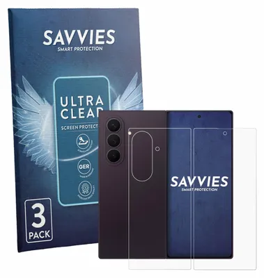 Produktbild von 6x Für Samsung Galaxy Z Fold 8 Ultra (Display+Rückseite) Schutzfolie Savvies Displayschutz Display Schutz Folie Klar Transparent
