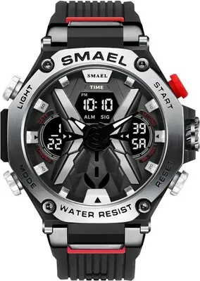 Produktbild von SMAEL PE-29445 Uhr – Stilvolle Herrenuhr Schwarz/Silber KP29445