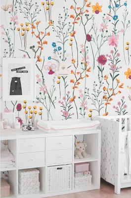 Produktbild von Coloray Fototapete 104x70 cm Latextapete Magicstick - Wilde Blumen Garten Hellig