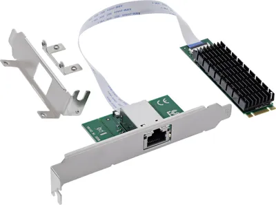 Produktbild von InLine Schnittstellenkarte - M.2 B+M zu 10 Gb/s RJ45