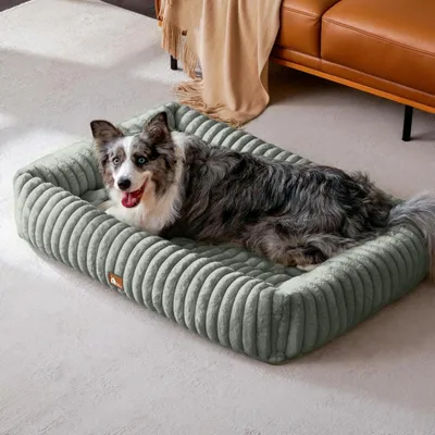 Immagine prodotto di Cuccia per cani, taglia XL, grigio scuro, dimensioni: 109 x 76 x 20 cm, lavabile, realizzata in memory foam, antiscivolo