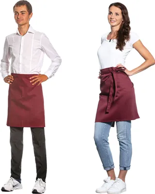 Produktbild von Bistroschürze - robuster und langlebiger Vorstecker in 80x50 cm - Unisex - Mischgewebe - mit Bindebänder für optimalen Halt