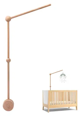 Immagine prodotto di Supporto mobile in legno per culla, fasciatoio o decorazione per la cameretta dei bambini, fino a 76,2 cm, con capacità di carico di 2,3 kg