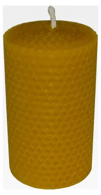 Produktbild von Gerollte Bienenwachskerze aus Bienenwachs mit einem Durchmesser von 60 mm (H=10 cm)