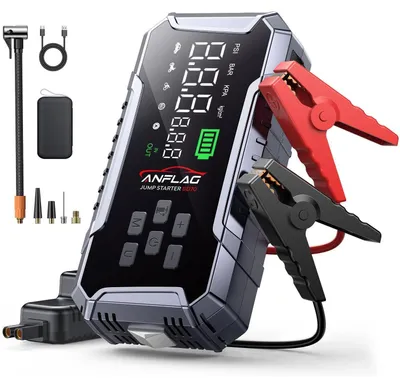 Productafbeelding van Startboost-accu met compressor, model 7000A, 26800mAh, geschikt voor benzine- en dieselmotoren, 160 PSI, met LED-lamp
