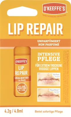 Produktbild von O`Keeffe`s Lip Repair Lippenpflege für extrem trockene, rissige Lippen