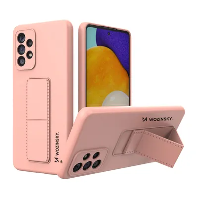 Produktbild von Wozinsky Kickstand Case Silikonhülle mit Ständer für Samsung Galaxy A73 rosa