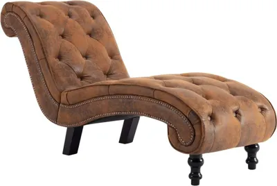 Obrázok produktu pre vidaXL Chaise Longue Brown Suede Look