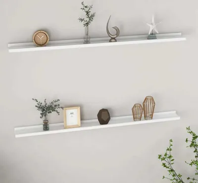 Produktbild von vidaXL Wandregale 2 Stk. Weiß 115x9x3 cm