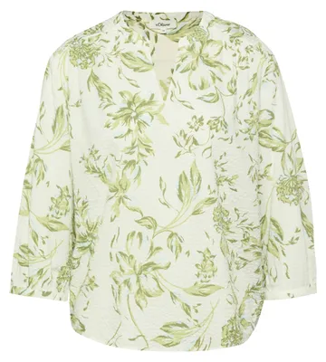 Produktbild von s.Oliver Damen Bluse Relaxed Fit 3/4-Ärmel weiß
